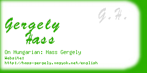 gergely hass business card